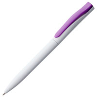 Ручка шариковая Pin белая с фиолетовым.jpg