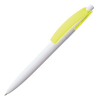 Ручка шариковая Bento белая с желтым.jpg