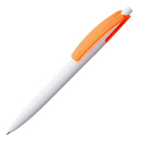 Ручка шариковая Bento белая с оранжевым.jpg